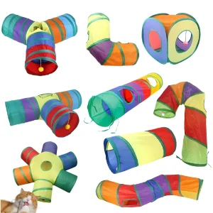 Tunnel pop-up pour chat – jeu interactif, pliable et portable, parfait pour cache-cache et exploration